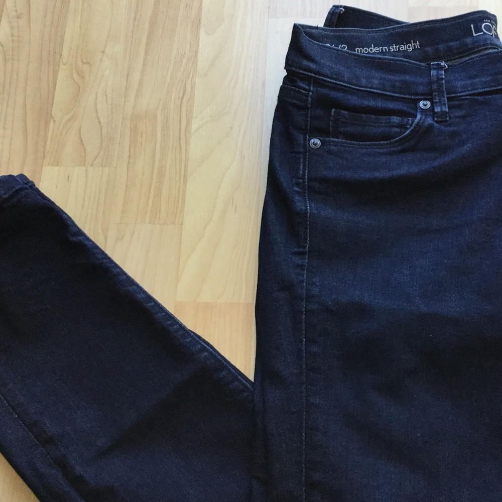 Ann Taylor Loft denim straight leg jeans