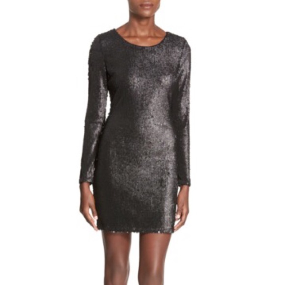 Soloiste- Woman’s Long Sleeve Sequin Bodycon Dress