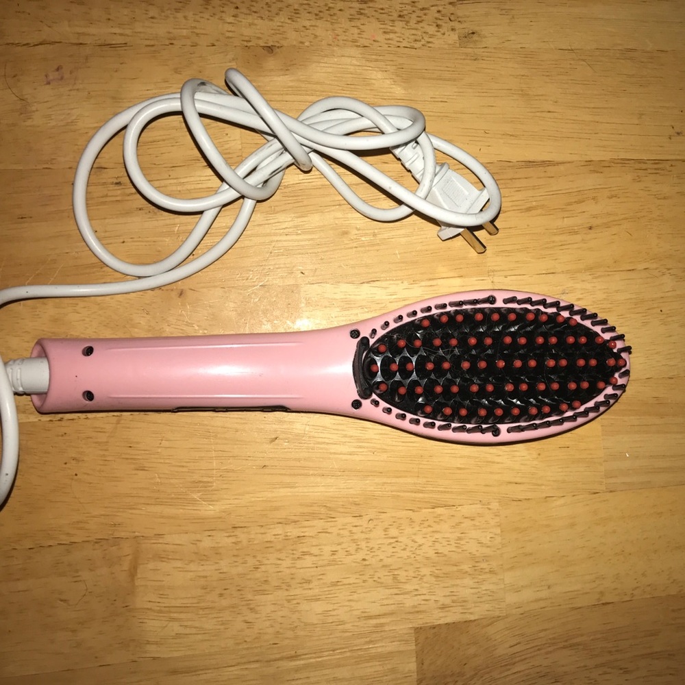 Hairbrush straightener