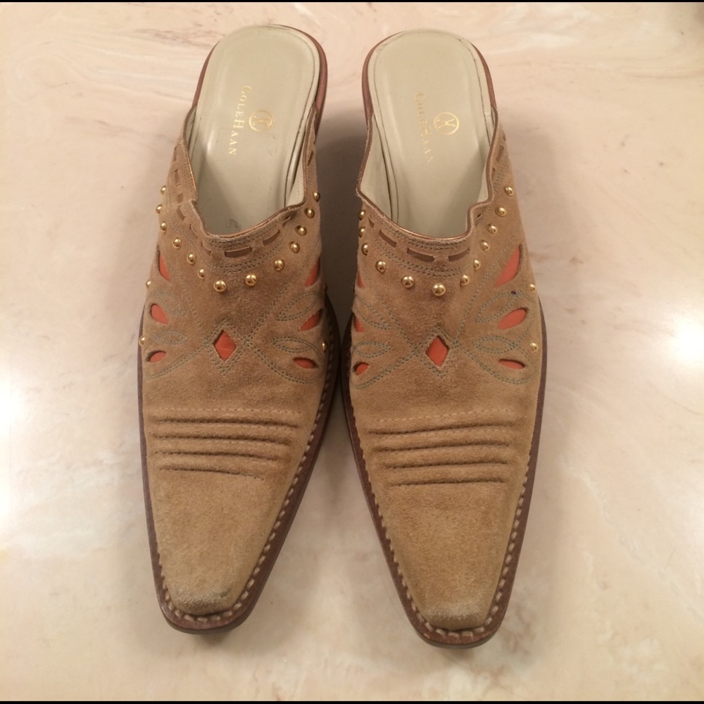 Cole Haan Suede Leather Mules