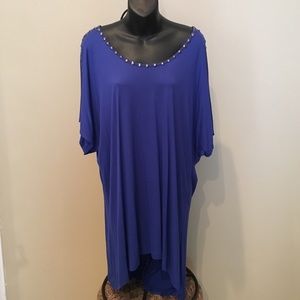 Women's 2X Midnight blue tunic by Artisan.