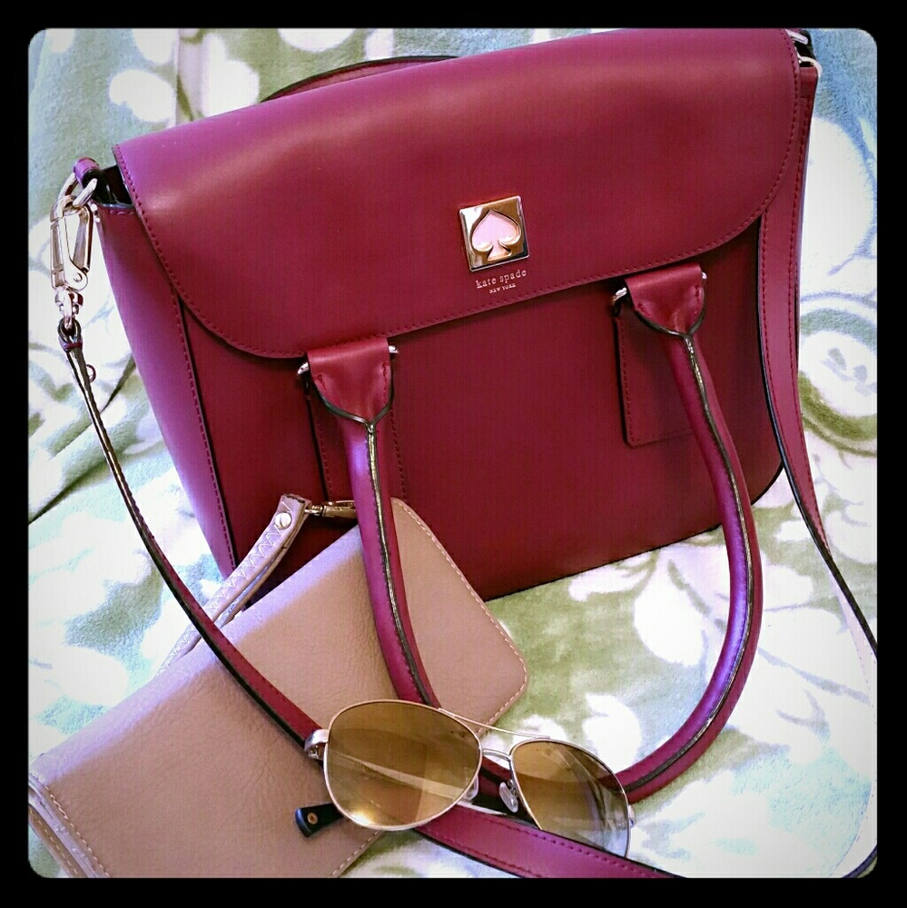 Kate Spade Plum/Maroon Handbag Like New