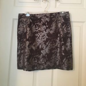Vivienne Tam Suede Metallic Skirt