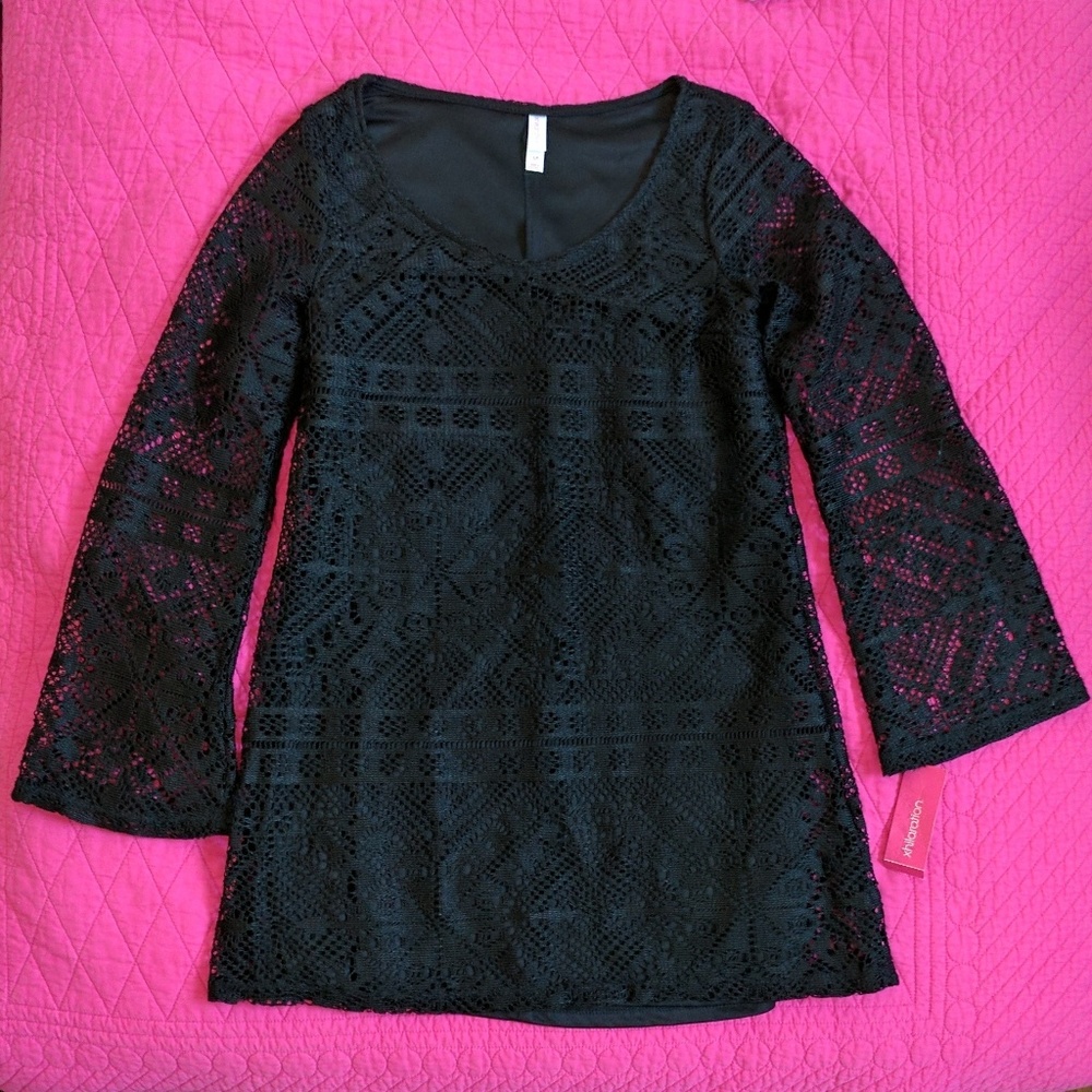 Xhilaration Black Lace Shift Dress