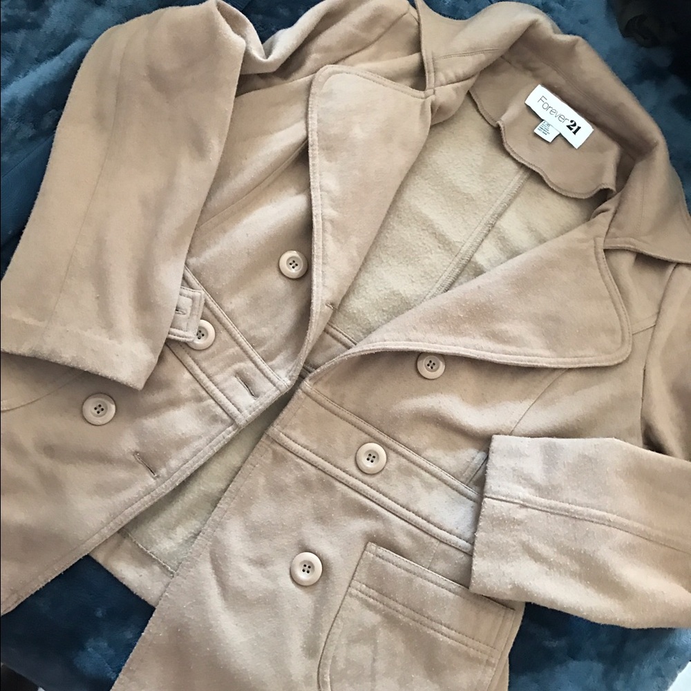 Tan Forever 21 Peacoat