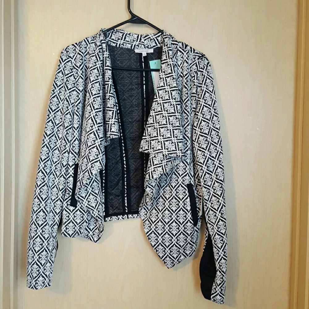 Stitch Fix Black and White Knit Jacket