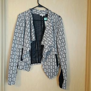 Stitch Fix Black and White Knit Jacket