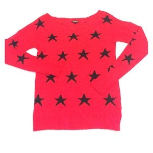 Red and black Express sweater