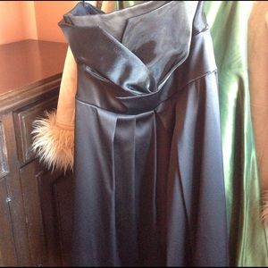 Black strapless dress