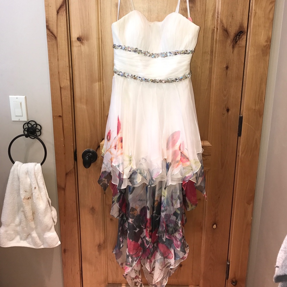 Le Femme gorgeous high low dress