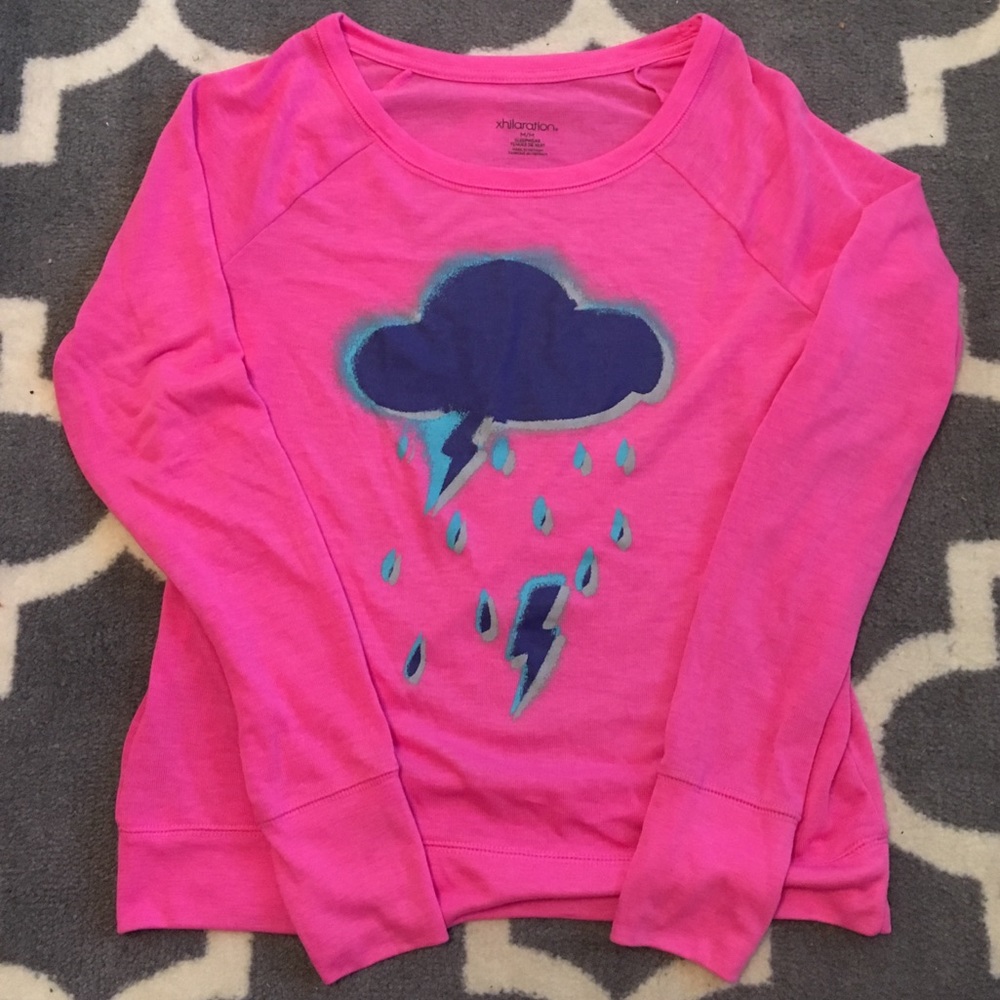 Stormy days graphic long sleeve shirt