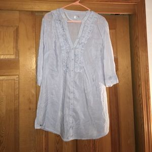 Converse One Star striped tunic blouse