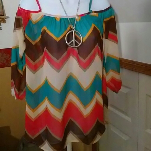Grass collection Tops - Cold Shoulder Blouse