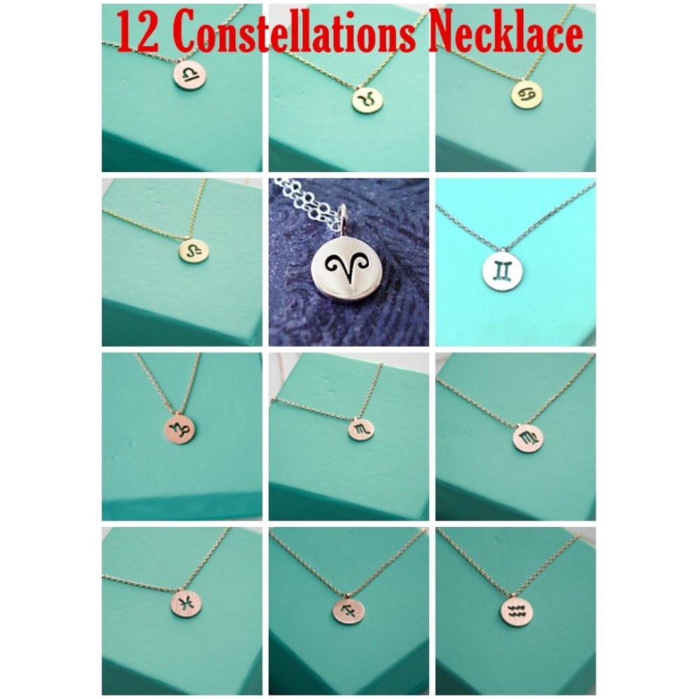 18K GOLD PLATED ZODIAC CONSTELLATION NECKLACES - Picture 3 of 6