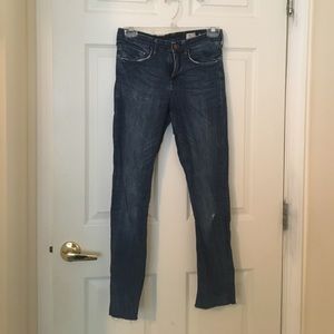 H&M Distressed Skinny Jeans with open hem