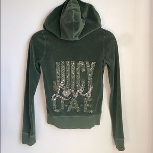 Juicy Couture Petite Track Jacket in Olive Green