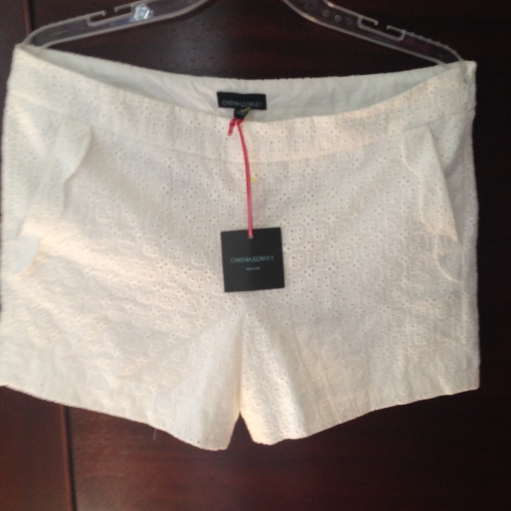 Cynthia Rowley white eyelet shorts
