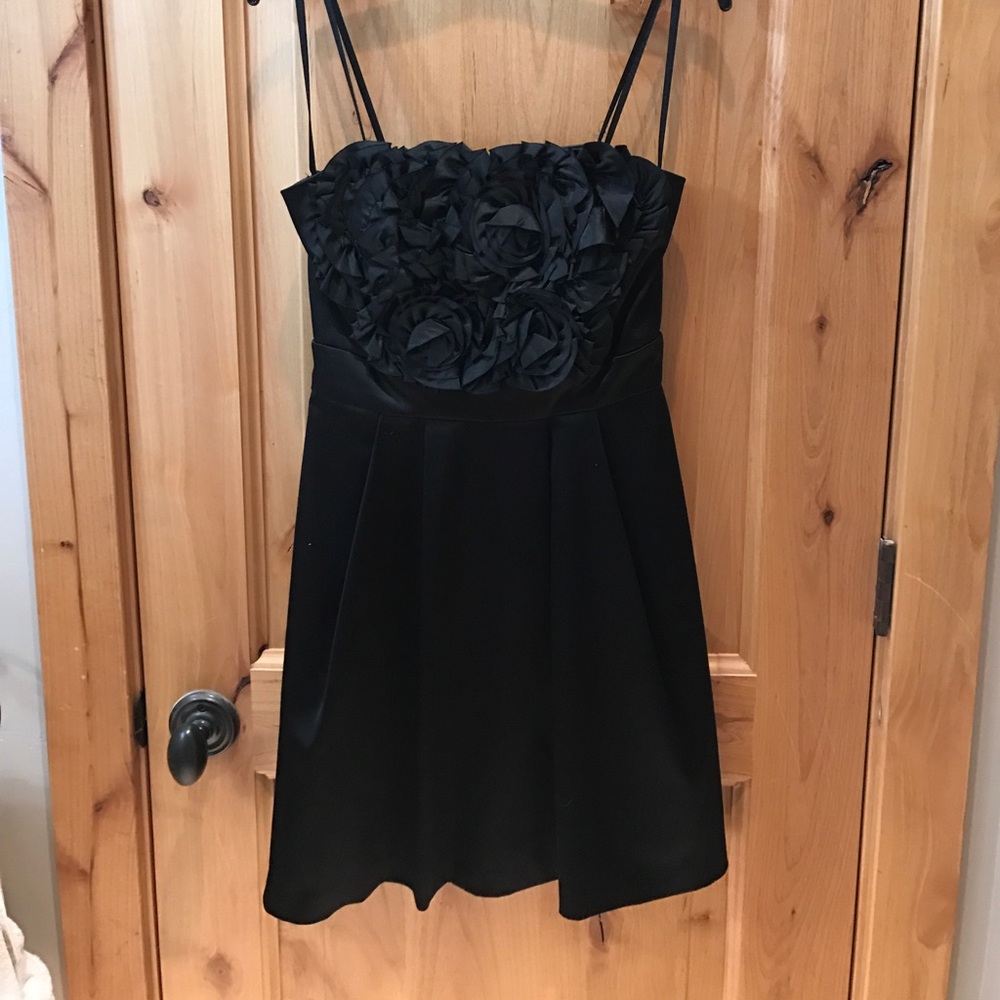 Black strapless dress