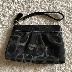 Black coach wristlet