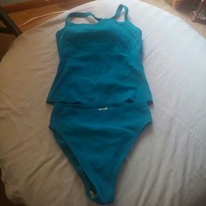 Lands End 2pc Turquoise Tankini as 12