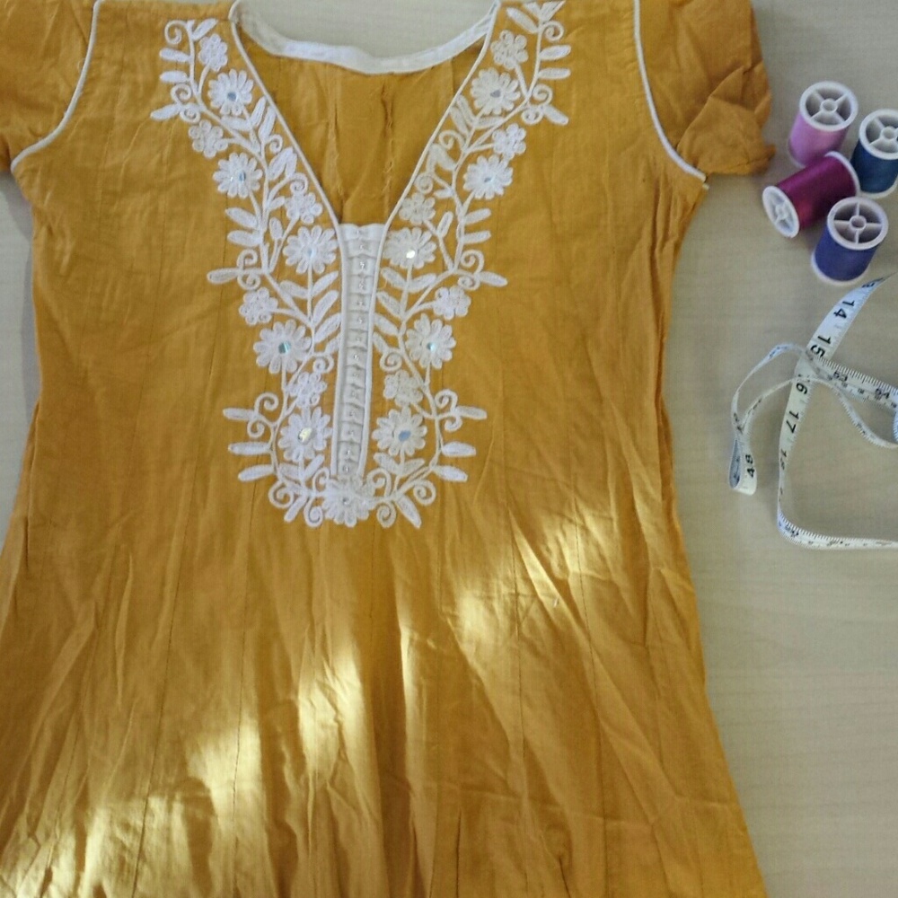 Stunning yellow boho dress
