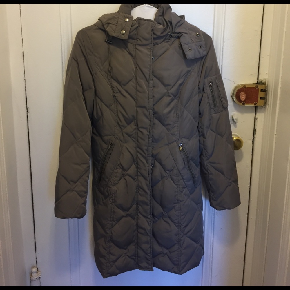 Nordstrom gray down coat in size S