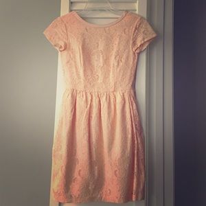 Gorgeous, peach lace dress