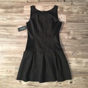 Jacquard Drop Waist Mini Dress