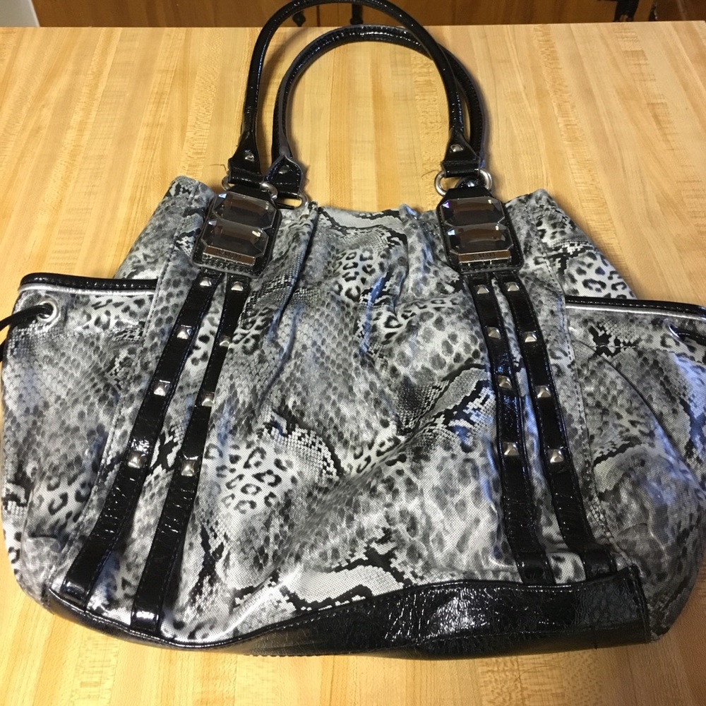 Kathy Van Zealand grey shoulder bag