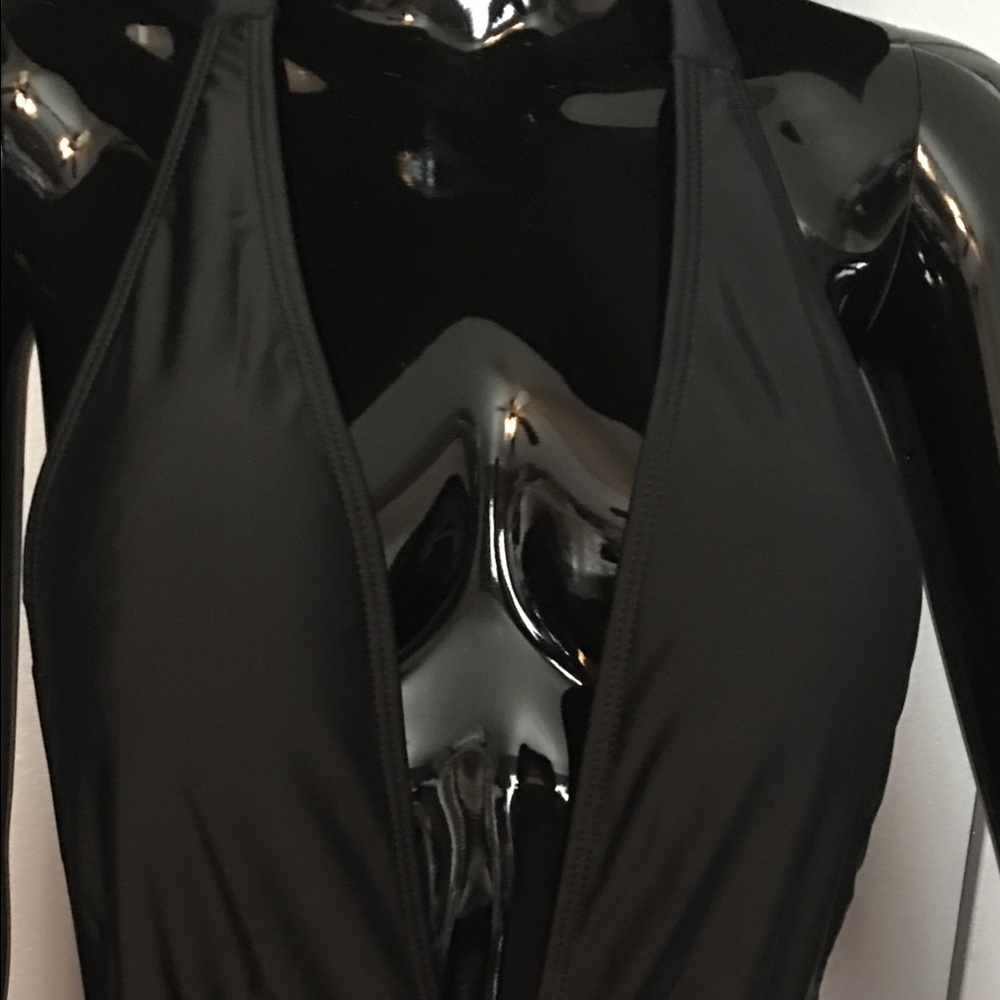 Black Halter Swimsuit.