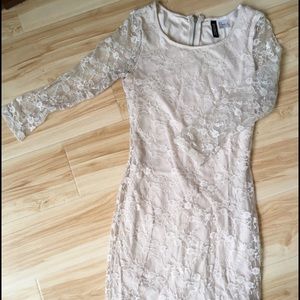 Lacey Cream Colored Dress in Great Condition