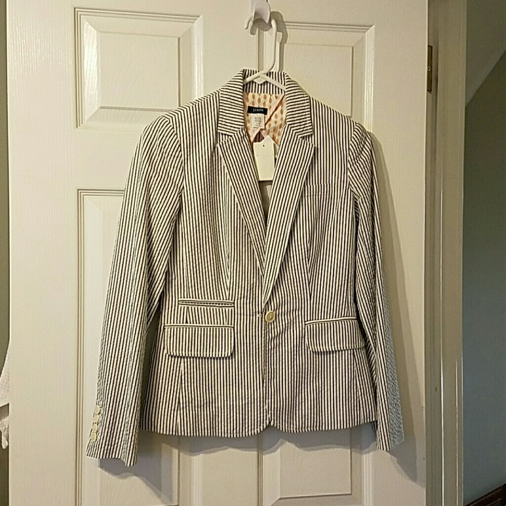 JCrew seersucker blazer