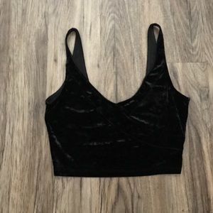 NASTY GAL VELVET CROP TOP