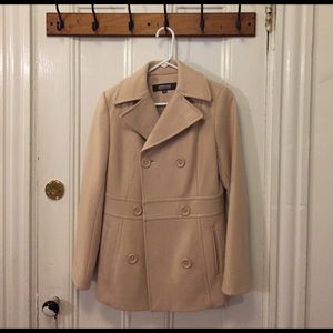 Beige Peacoat - Kenneth Cole