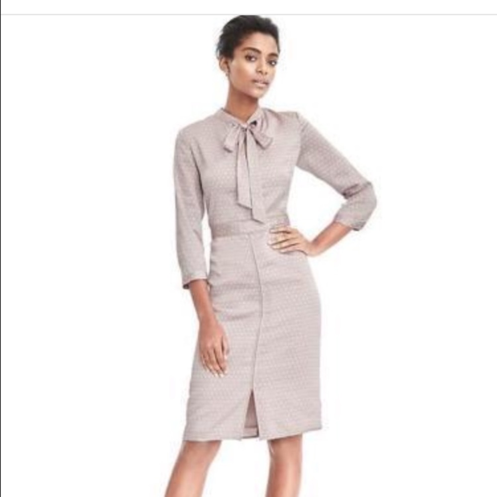 ISO! Banana Republic tie-neck dress 2/4p