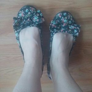 Floral Slingback Flats