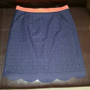 pixley - navy blue with orange band skirt; size S
