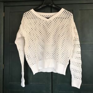 Crocheted long sleeve top