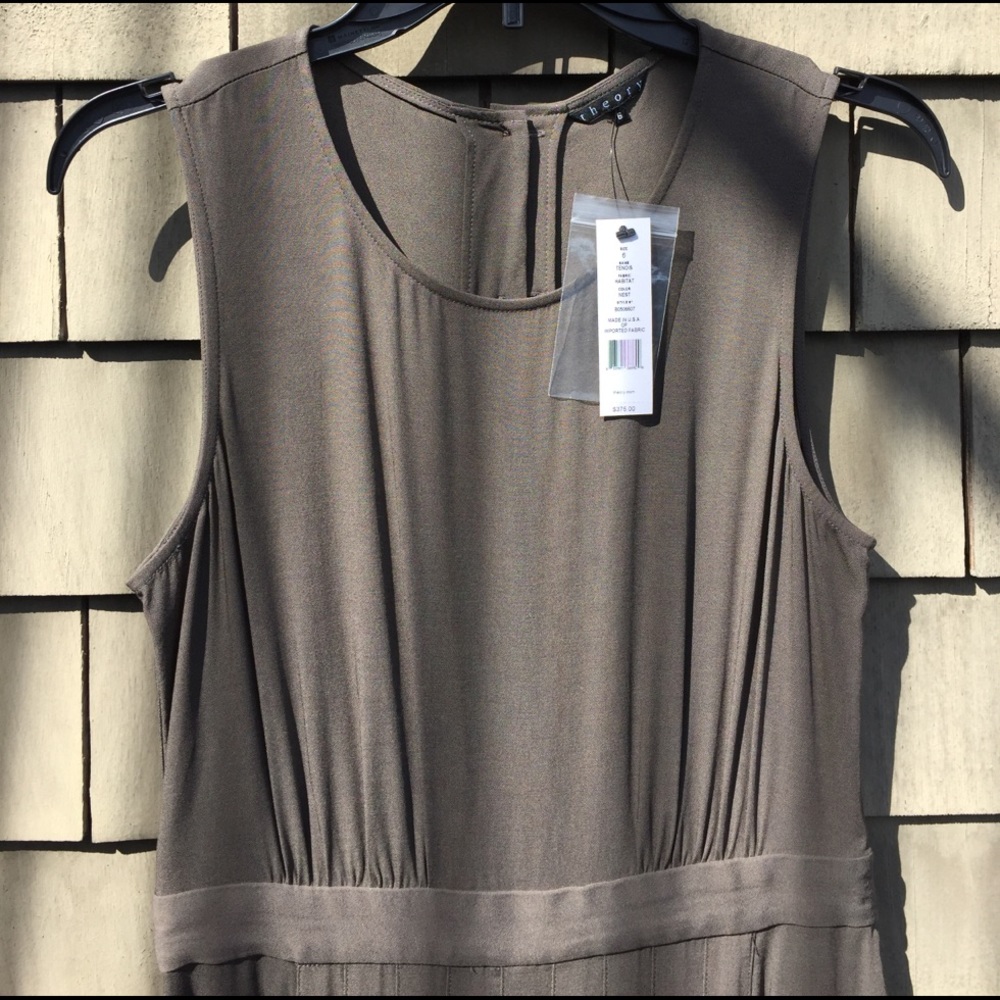 Theory dress with drop waist pleats. New with tags
