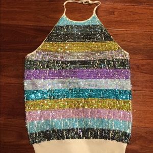❤️😍 SALE 😍❤ multi colored sequins top