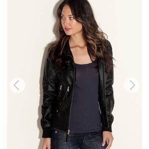 Guess Faux-Leather Jacket size Small