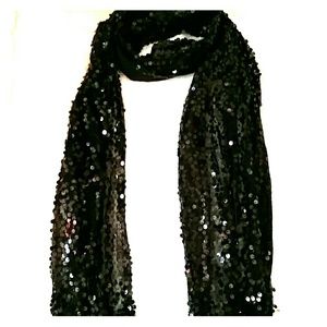 Black Squin Scarf