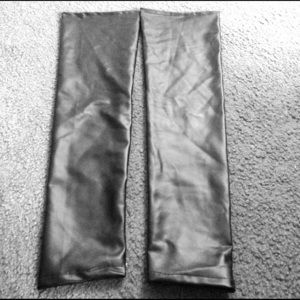 Pleather footless over the knee socks/thigh highs