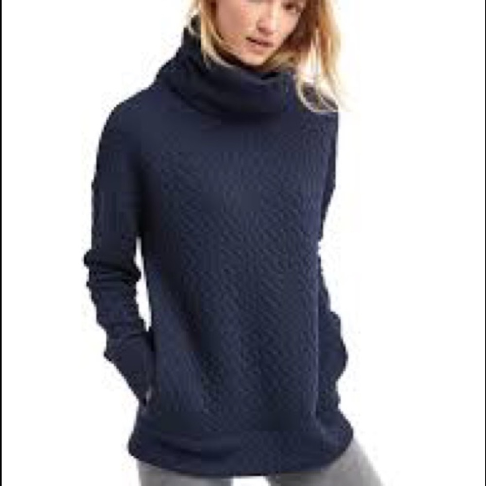 Gap Jacquard Funnel Neck Pullover