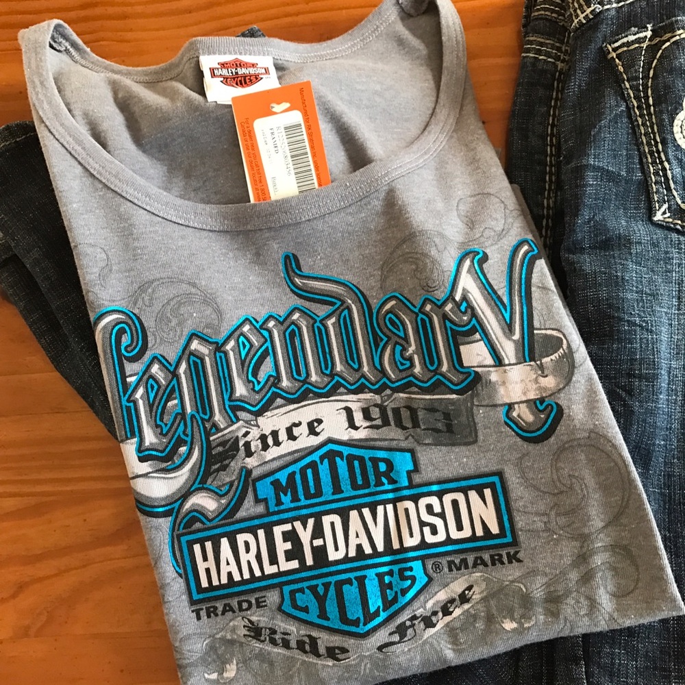 Gray Harley Davidson tshirt