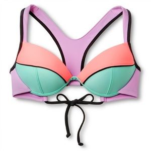 Color Block Bikini Top