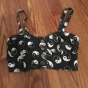 Evil Twin Button Up Crop Top