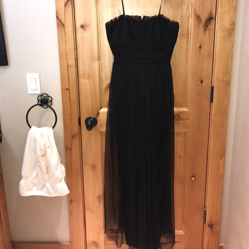 Black layered strapless Vera Wang Maids dress