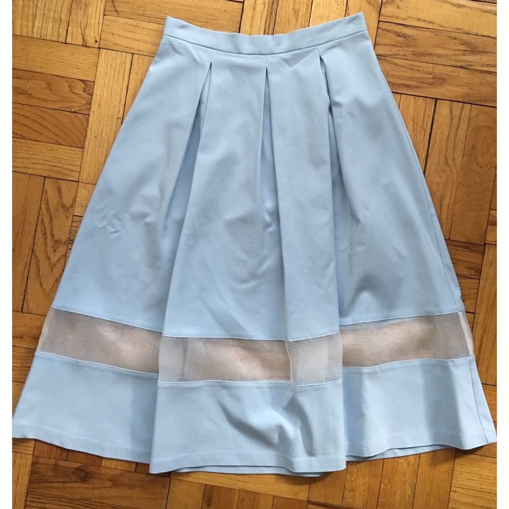 Topshop baby blue skirt
