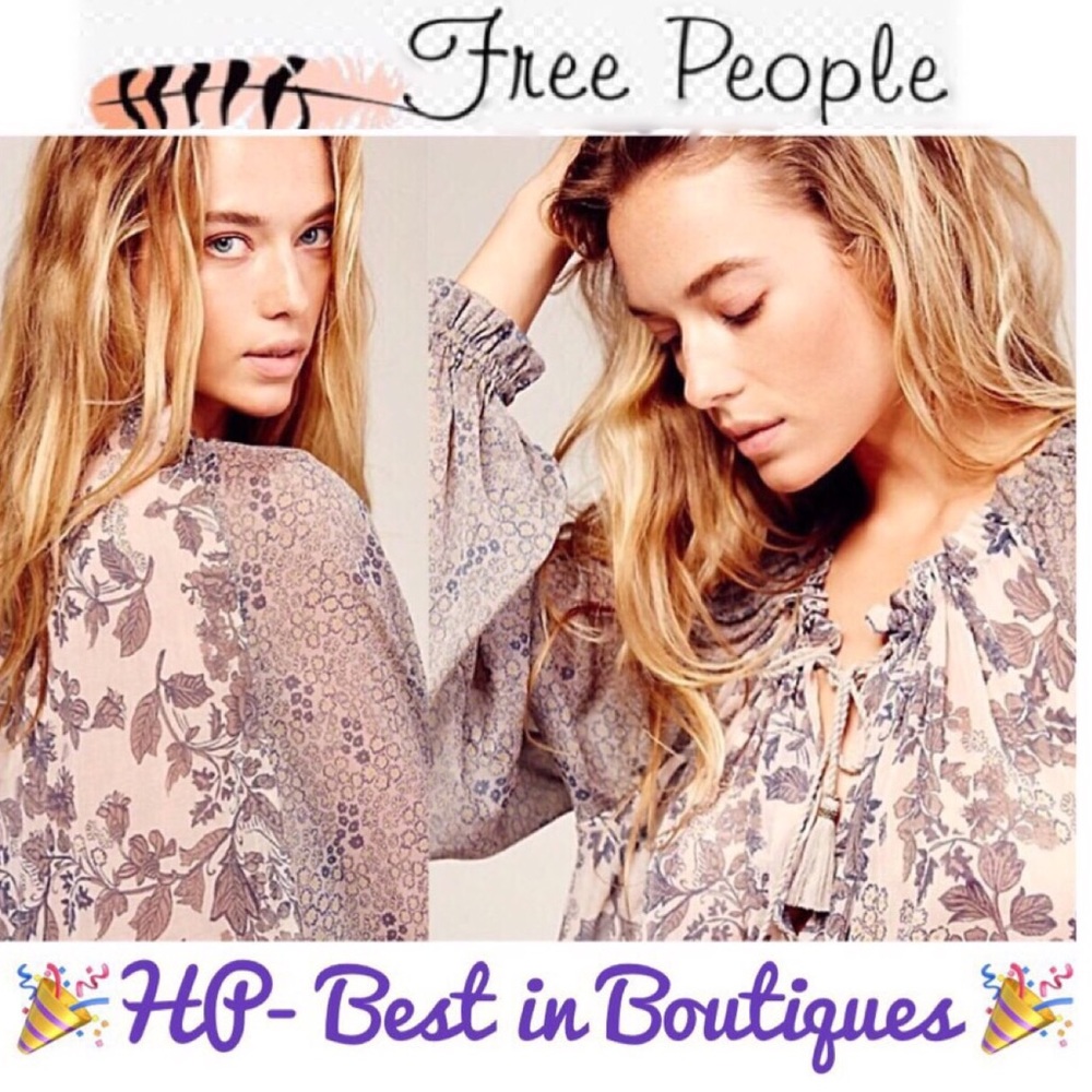 **SOLD** Free People Hendrix Floral Print Top, NWT